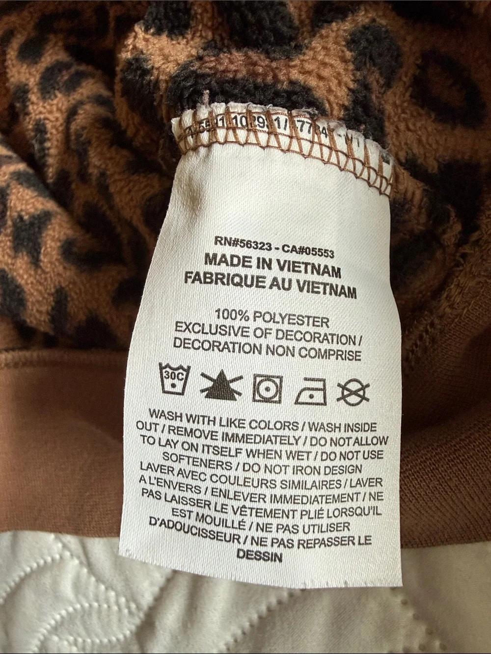 Nike Brown Leopard Print Crewneck Sweatshirt with Yellow Logo